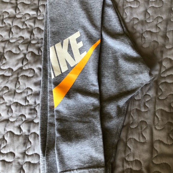 Nike Other - Grey/orange Nike leggings